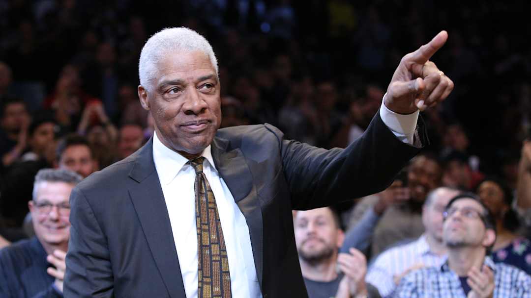 Julius Erving Honored At First Nets Game At Barclays Center