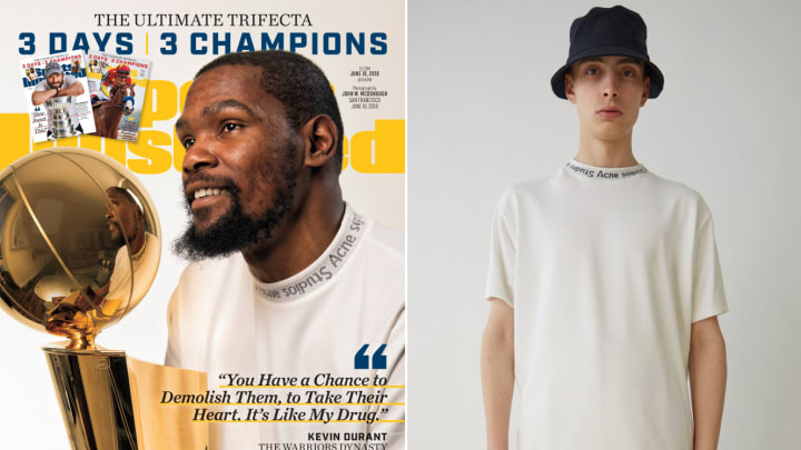 Kevin Durant Wears $190 White Tee on Sports Illustrated Cover