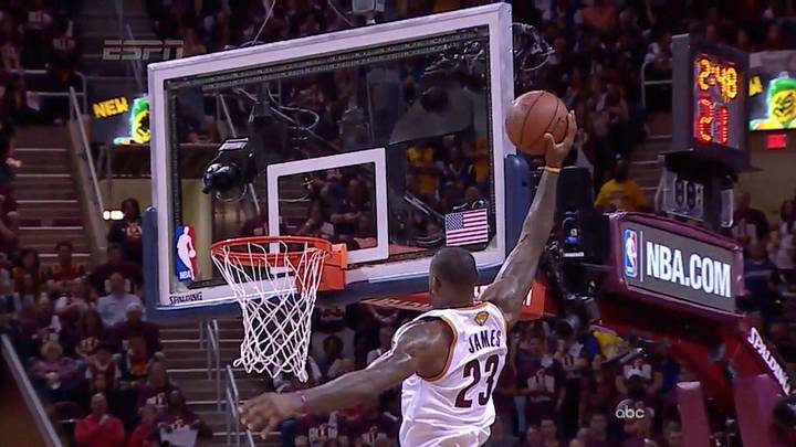 Watch: Kyrie Irving, LeBron James connect on vicious alley-oop