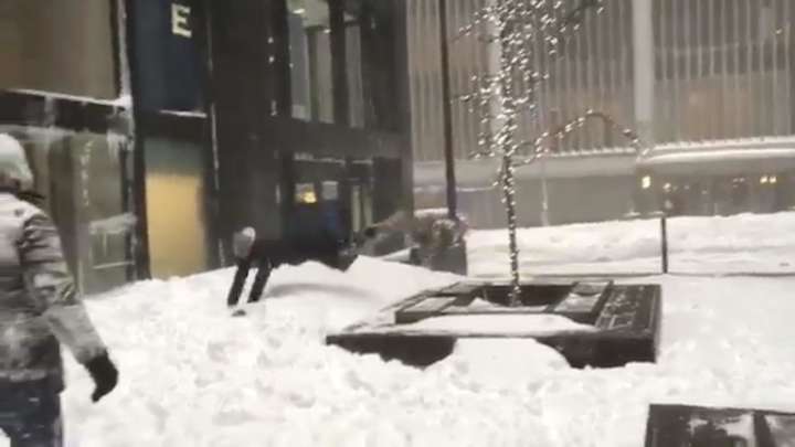 Athletes on the East Coast are embracing the blizzard