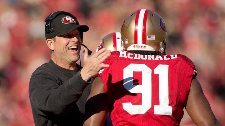 49ers coach Jim Harbaugh says Ray McDonald will play Sunday
