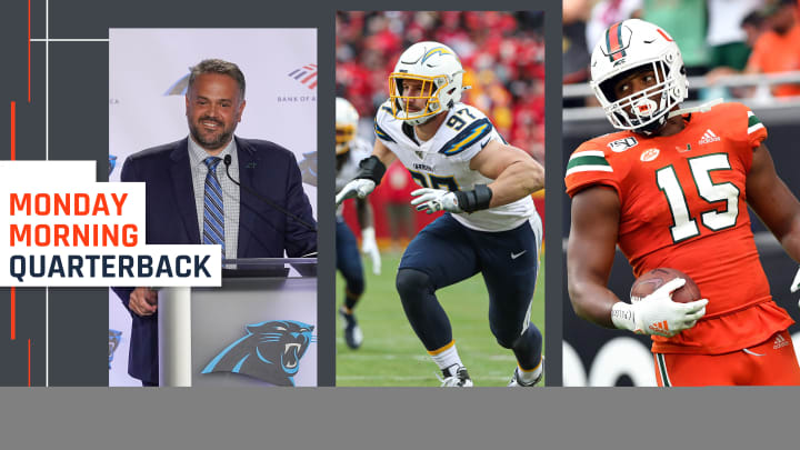 MMQB: Matt Rhule Leaning on College Experience in Carolina; Joey Bosa's Big Payday