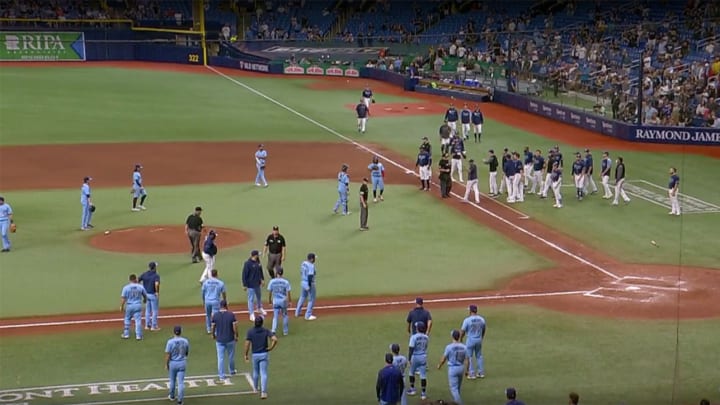 Blue Jays Escalate Rays Feud by Plunking Kiermaier, Benches Clear