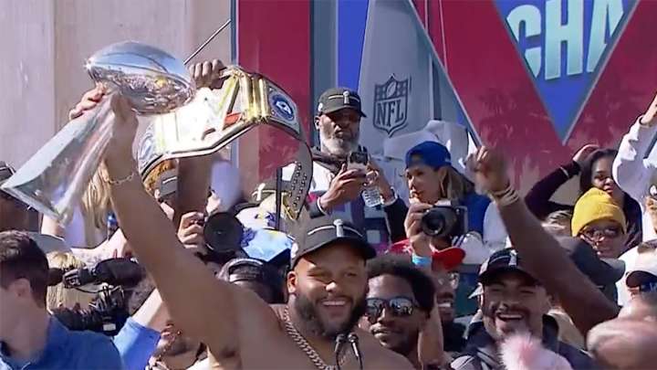 Aaron Donald at Rams Super Bowl Parade: ‘We Can Bring The Super Team Back’
