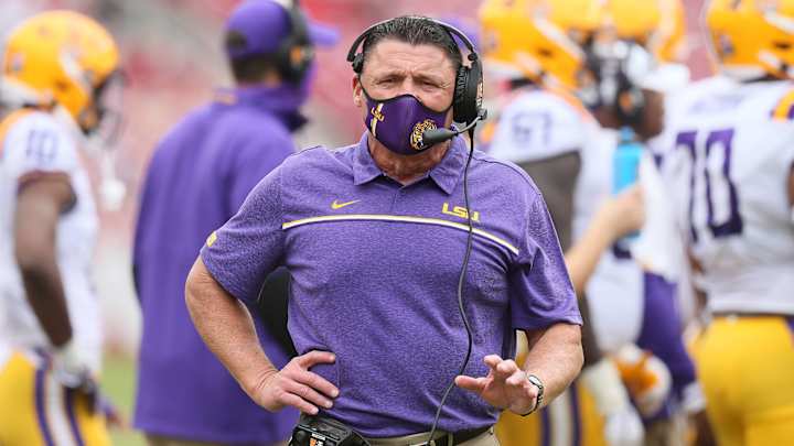 Ed Orgeron Says Alleged Sexual Harassment by Derrius Guice 'Utterly Unacceptable'