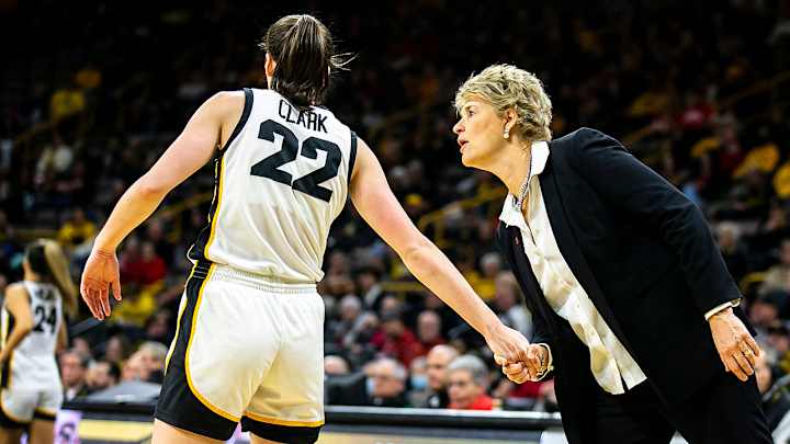 Iowa Head Coach Asked About Angel Reese Motioning Toward Caitlin Clark