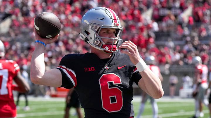Ohio State QBs Kyle McCord and Tristan Gebbia Up and Down in Spring Game, As Brown Sits