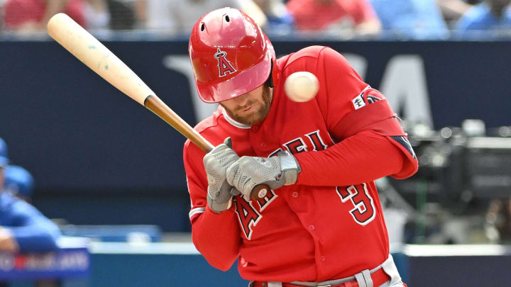 Angels’ Taylor Ward Drilled in Face by 92 MPH Pitch vs. Blue Jays