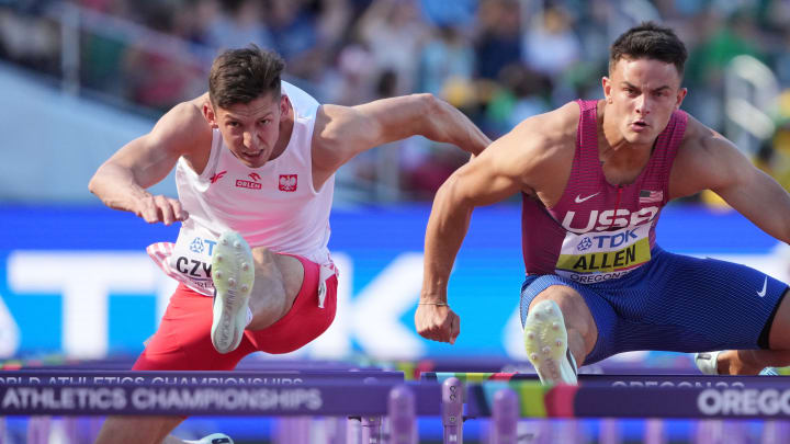 Devon Allen Disqualified From Men's 110 Meter Hurdles at World Athletic Championships Devon Allen Disqualified From Men's 110 Meter Hurdles at World Athletic Championships