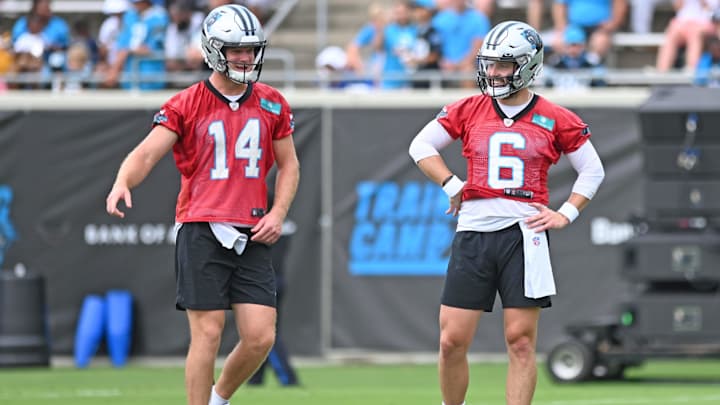 Rhule: Patriots’ Practices, Game Are ‘Litmus Test’ for Mayfield, Darnold