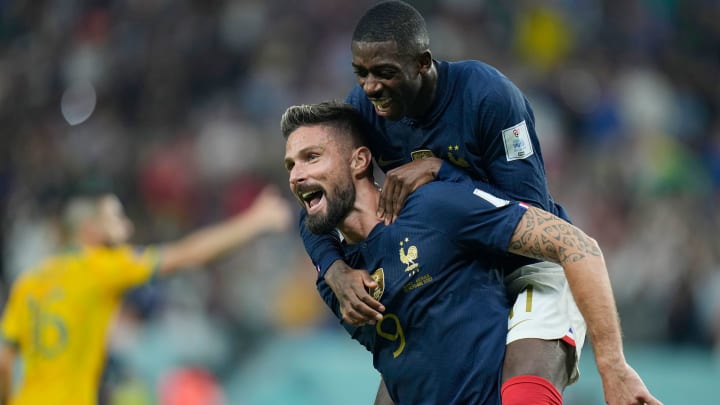 Giroud Ties Henry’s France Goal Record in World Cup Rout of Australia