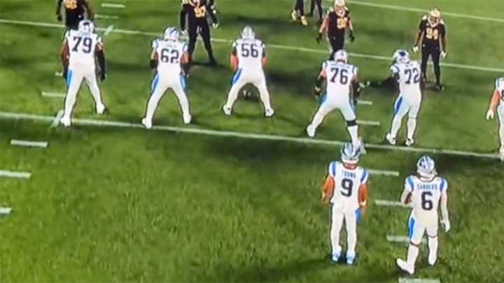 Bryce Young Made Embarrassing Mistake Before Taking Snap Against Saints
