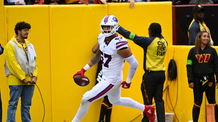Bills WATCH: A.J. Epenesa Snags Crazy Pick-Six vs. Commanders Bills WATCH: A.J. Epenesa Snags Crazy Pick-Six vs. Commanders