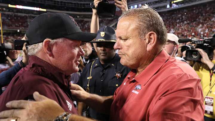 Texas A&M Aggies' Bobby Petrino 'One of The Best,' Says Arkansas Coach Sam Pittman Texas A&M Aggies' Bobby Petrino 'One of The Best,' Says Arkansas Coach Sam Pittman