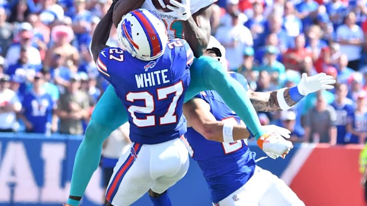 Bills' Tre'Davious White Carted Off With Ankle Injury, Throws Helmet in Anguish