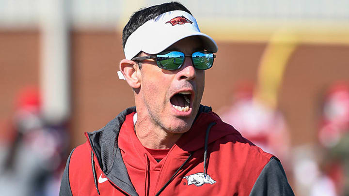 Hogs' Dan Enos Responds to Critics Right After Game