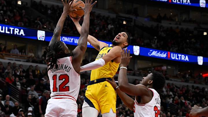 Tyrese Haliburton fights through back pain, puts up rare numbers in Indiana Pacers win over Bulls