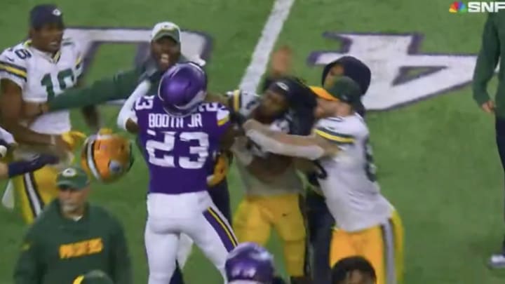 Packers RB Aaron Jones Struck In Face Attempting To ‘Deescalate’ Post-Game Skirmish Between Players