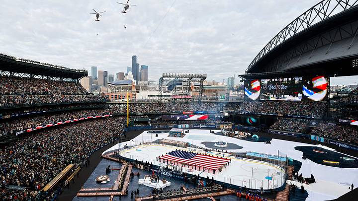 Kraken Walk Out to NHL Winter Classic as Fish Are Tossed in Very Seattle Moment
