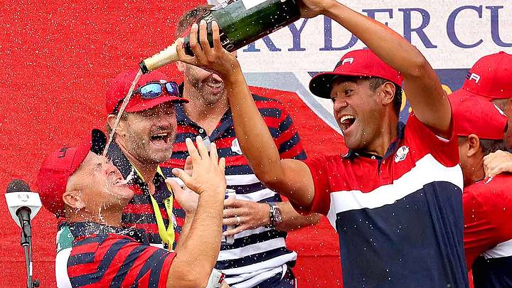 Caddies Dish on U.S. Ryder Cup Team's Wild Celebration Caddies Dish on U.S. Ryder Cup Team's Wild Celebration